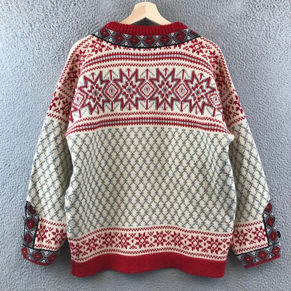 VINTAGE WOMENS DALE OF NORWAY METAL CLASP KNITTED NORDIC SWEATER SM - Picture 2 of 8